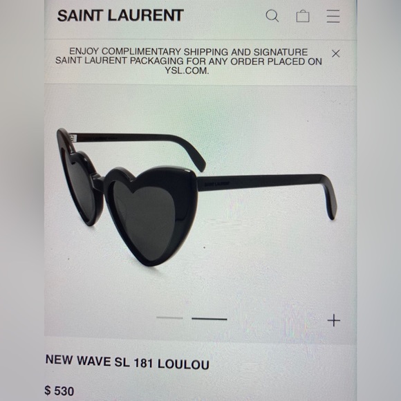 NWT Lunettes De Soleil Black Heart Shaped Sunglasses, Ultraviolet Protection 🕶 - Picture 4 of 4
